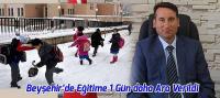 Beyşehir'de Kar Tatili 1 Gün daha Uzadı