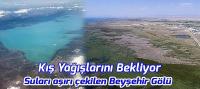 Suları aşırı çekilen Beyşehir Gölü, kış yağışlarını bekliyor