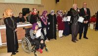 KOMEK’ten Mezun Olan Görme Engelli Kursiyerler Sertifikalarını Aldı