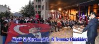 Hüyük Ve Derebucak'ta 15 Temmuz Etkinlikleri