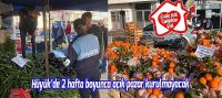 Hüyük'de 2 hafta açık pazar yapılmayacak