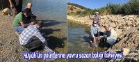 Hüyük’ün göletlerine yavru sazan balığı takviyesi