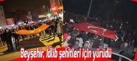 Beyşehir İdlib şehitleri için yürüdü
