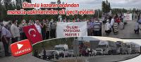 Ölümlü kazanın ardından mahalle sakinlerinden alt geçit eylemi