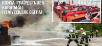 Konya İtfaiyesi’nden Karadağlı İtfaiyecilere Eğitim