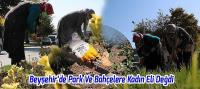 Beyşehir’de Park Ve Bahçelere Kadın Eli Değdi