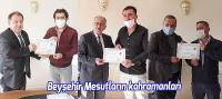 Orman Yangınının söndürülmesinde faydalı olan çiftçi aileye teşekkür belgesi