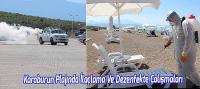 Karaburun Plajında İlaçlama Ve Dezenfekte Çalışmaları
