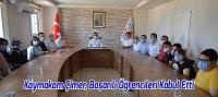 Kaymakam Çimer, Başarılı Öğrencileri Makamında Kabul Etti
