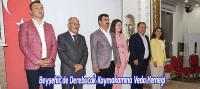 Beyşehir’de Derebucak Kaymakamına Veda Yemeği
