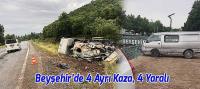 Beyşehir'de 4 Ayrı Kaza, 4 Yaralı