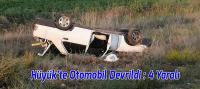 Hüyük’te Otomobil Devrildi : 4 Yaralı