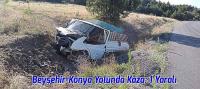 Beyşehir - Konya Yolunda Kaza: 1 Yaralı