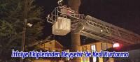 Çıktığı Direkten İnemeyen Kediyi İtfaiye Ekipleri Kurtardı