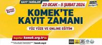 KOMEK ve ASEM’de Yeni Dönem Kayıtları Başladı