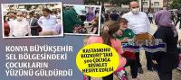 Konya Büyükşehir Sel Bölgesindeki Çocukların Yüzünü Güldürdü