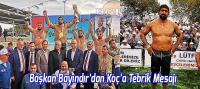 Başkan Bayındır’dan Koç’a Tebrik Mesajı