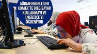 Görme Engelliler KOMEK’te Bilgisayar Kullanmayı ve İngilizce’yi Öğreniyor