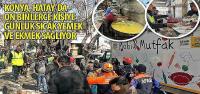 Konya, Hatay’da On Binlerce Kişiye Günlük Sıcak Yemek ve Ekmek Sağlıyor