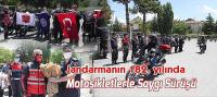 Jandarma Teşkilatının 182. yılında Motosikletlerle saygı sürüşü