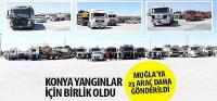 Konya Yangınlar İçin Birlik Oldu, Muğla’ya 23 Araç Daha Gönderildi