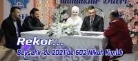 Beyşehir’de 2021’de 602 Nikah Kıyıldı