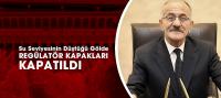 Su Seviyesinin Düştüğü Gölde Regülatör Kapakları Kapatıldı