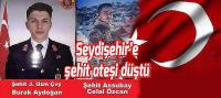Seydişehir'e şehit ateşi düştü