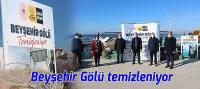 Beyşehir Gölü temizleniyor