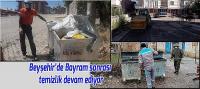 Beyşehir’de Bayram Sonrası Temizlik Devam Ediyor