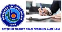 Beyşehir Ticaret Odasından Personel Alımı