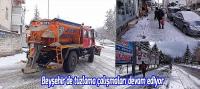 Beyşehir’de tuzlama çalışmaları devam ediyor