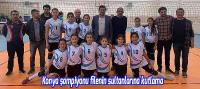 Konya şampiyonu filenin sultanlarına kutlama