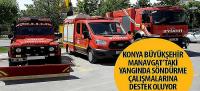 Konya Büyükşehir Manavgat’taki Yangında Söndürme Çalışmalarına Destek Oluyor