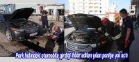 Park halindeki otomobile girdiği ihbar edilen yılan paniğe yol açtı