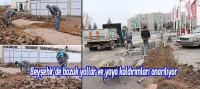 Beyşehir'de yol ve kaldırım tamirat tadilatları devam ediyor