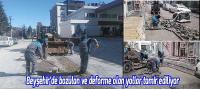 Beyşehir’de bozulan ve deforme olan yollar tamir ediliyor