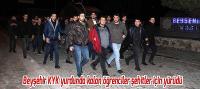 Beyşehir KYK yurdunda kalan öğrenciler şehitler için yürüdü