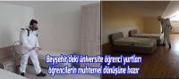 Beyşehir’deki üniversite öğrenci yurtları öğrencilerin muhtemel dönüşüne hazır