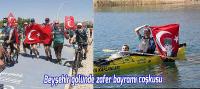 Beyşehir gölünde Zafer Bayramı coşkusu