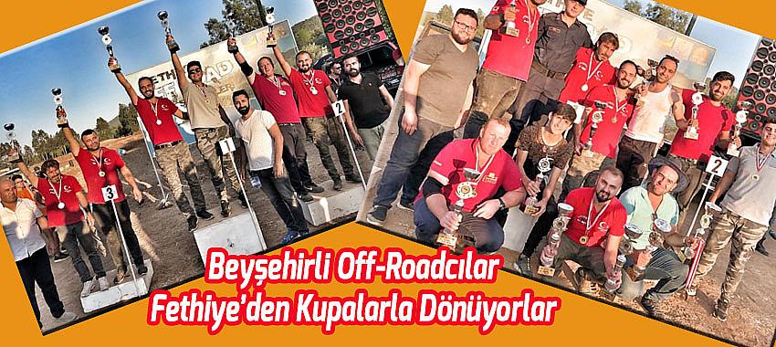 Beyşehirli off-road pilotlarının Fethiye'den kupalarla döndü