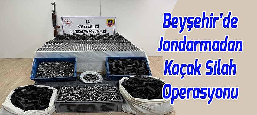 Beyşehir’de Jandarmadan Kaçak Silah Operasyonu