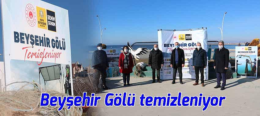 Beyşehir Gölü temizleniyor