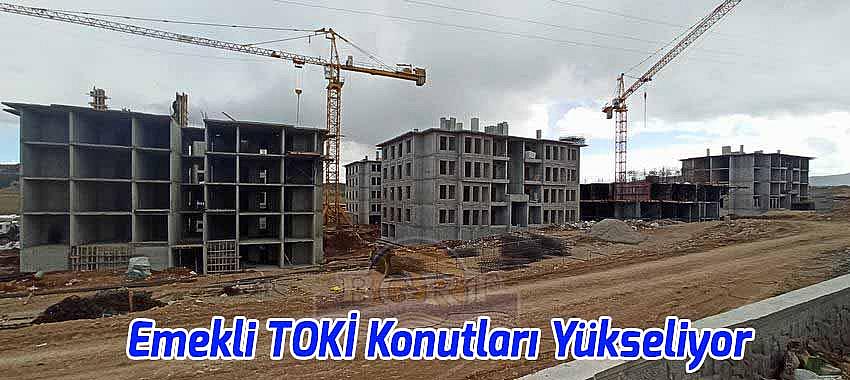 Beyşehir'de Emekli TOKİ Konutları Hızla Yükseliyor