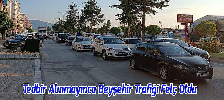 Tedbir Alınmayınca Beyşehir Trafiği Felç Oldu