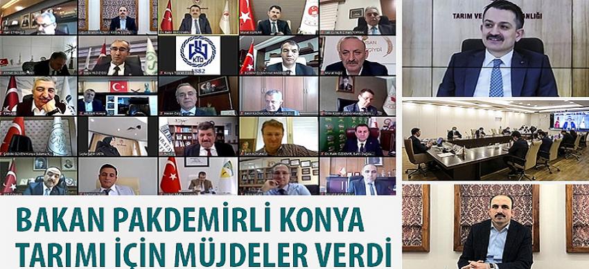 Bakan Pakdemirli Konya Tarımı İçin Müjdeler Verdi