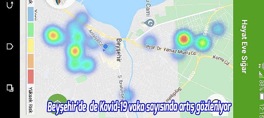 Beyşehir’de  de Kovid-19 vaka sayısında artış gözleniyor