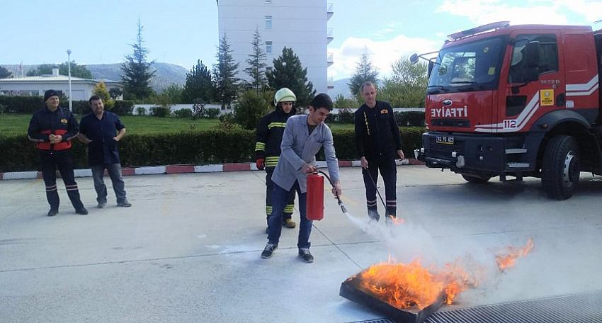 Beyşehir'de Öğrenci Yurdunda Yangın Tatbikatı