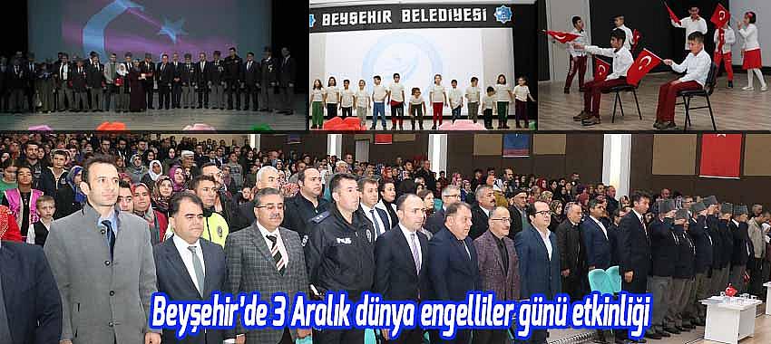 Beyşehir'de 3 Aralık dünya engelliler günü