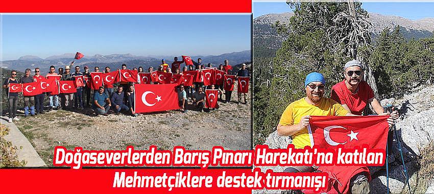 Doğaseverlerden Barış Pınarı Harekatı’na katılan Mehmetçiklere destek tırmanışı
